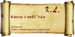 Kasza Lavínia névjegykártya