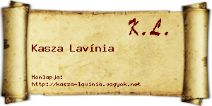 Kasza Lavínia névjegykártya