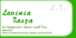 lavinia kasza business card